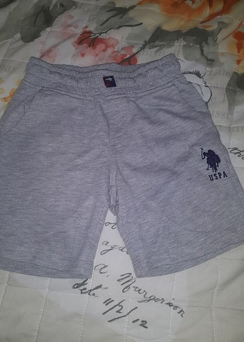 U.S Polo Assn. Gri Erkek Çocuk Rahat Mini Şort