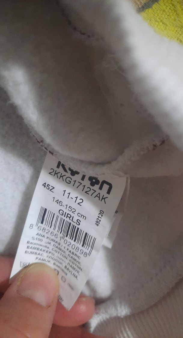 Bordo Beyaz Çizgili Uzun Kollu Kız Tişörtü - Görsel 2