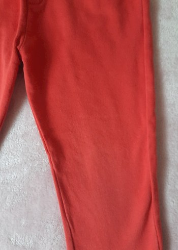 Kız Çocuk Kırmızı Dar Kesim Eşofman Altı - Görsel 3