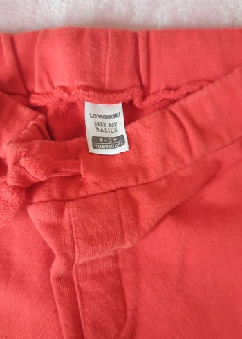 Kız Çocuk Kırmızı Dar Kesim Eşofman Altı - Görsel 2