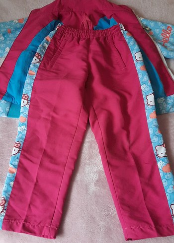 Kız Çocuk Pembe Baskılı Eşofman Takımı - Görsel 4