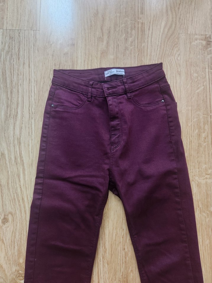 Esnek Kumaş Yüksek Bel Pantolon - Görsel 2