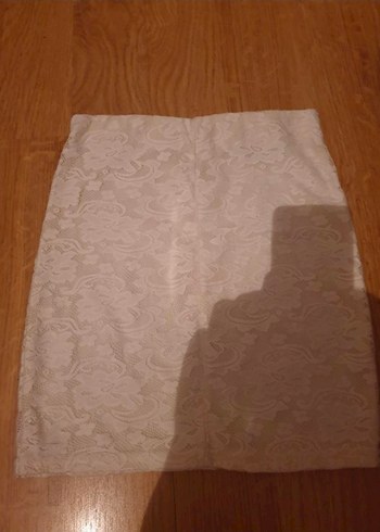 Dantel Detaylı Lastikli Mini Etek - Görsel 2