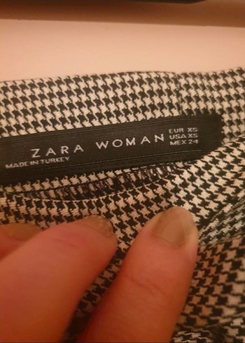 Zara Ekoseli Mini Etek - Görsel 4