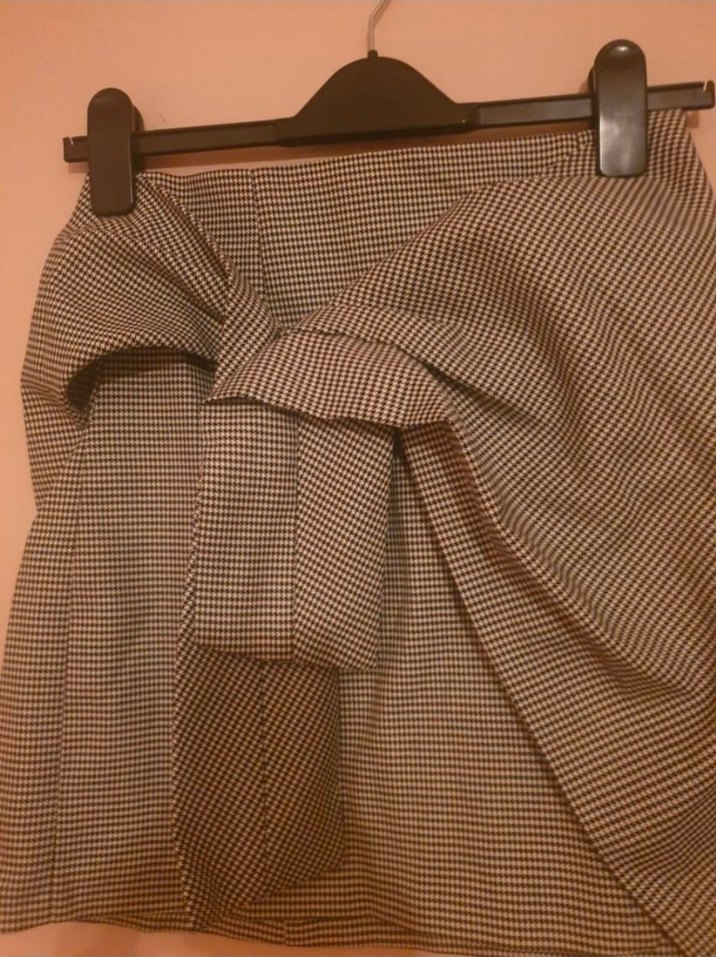 Zara Ekoseli Mini Etek - Görsel 2