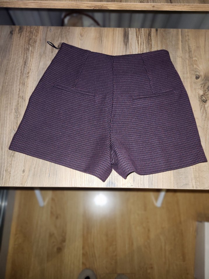 Mango Ekoseli Mini Kadın Şort - Görsel 2