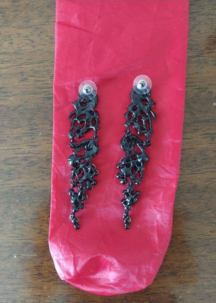 Zirkon taşlı abiye küpe - Görsel 3