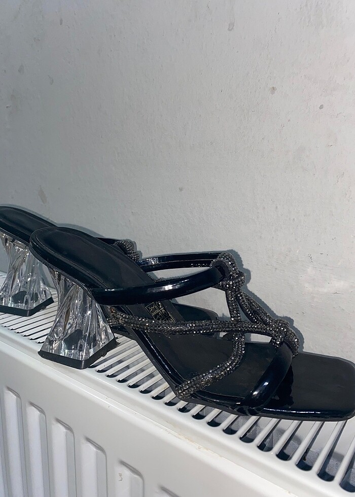 Poulmark şeffaf taban abiye terlik - Görsel 3