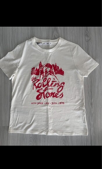 Mango Rolling Stones marka, M beden, kısa kol tshirt