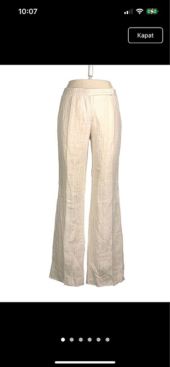 İpekyol keten beyaz yazlık pantolon