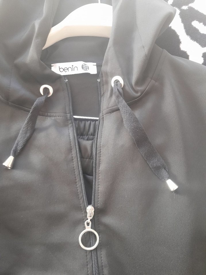 siyah scuba Kapüşonlu Kadın Eşofman Takımı - Görsel 4