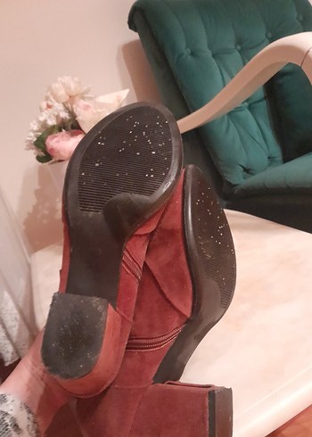 Kahverengi Süet Püsküllü Kadın Bot - Görsel 4