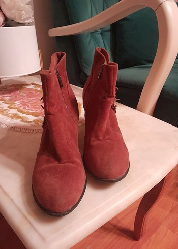 Kahverengi Süet Püsküllü Kadın Bot - Görsel 2