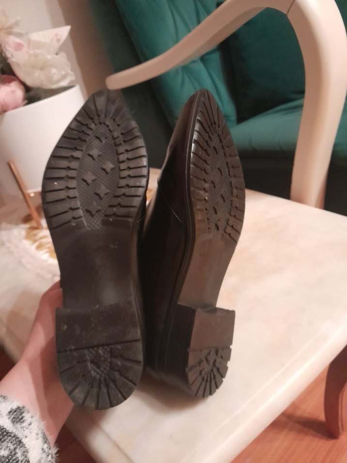 Siyah Deri Tokalı Blok Topuklu Kadın Bot - Görsel 3