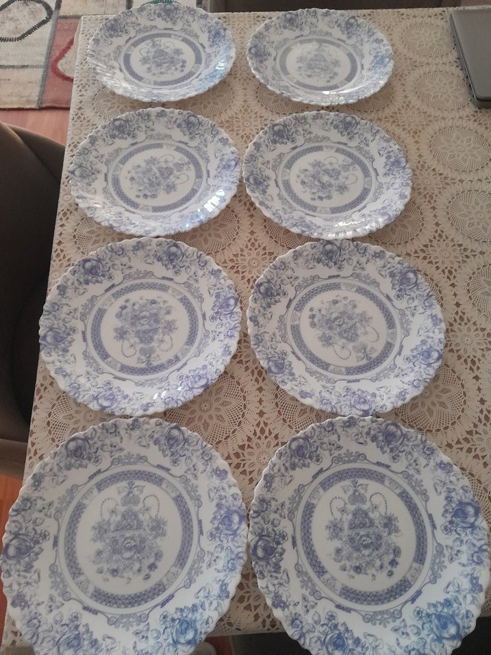 arcopal france mavi desenli Yemek Tabağı - Görsel 4