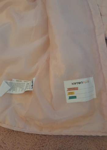 pudra pembe Midi Kiz cocuk Fermuarlı Ceket - Görsel 5