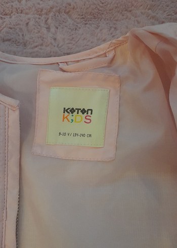 pudra pembe Midi Kiz cocuk Fermuarlı Ceket - Görsel 2