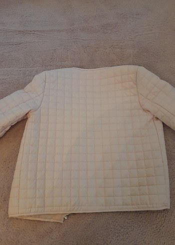 pudra pembe Midi Kiz cocuk Fermuarlı Ceket - Görsel 4