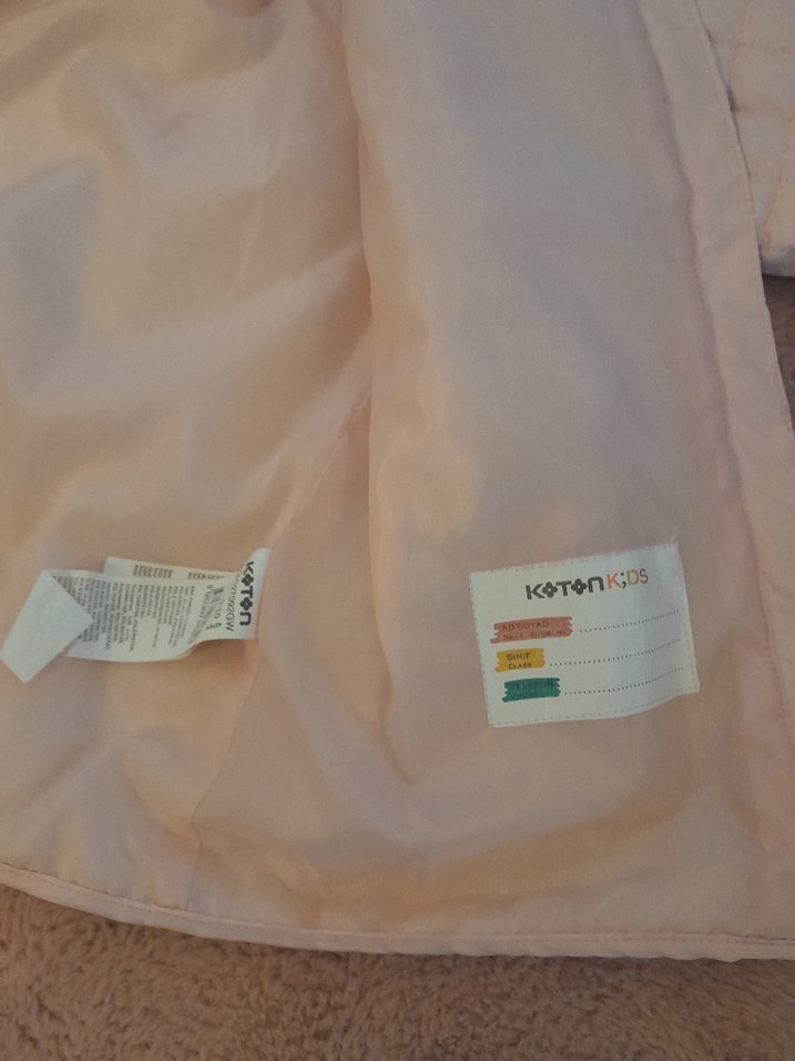 pudra pembe Midi Kiz cocuk Fermuarlı Ceket - Görsel 5