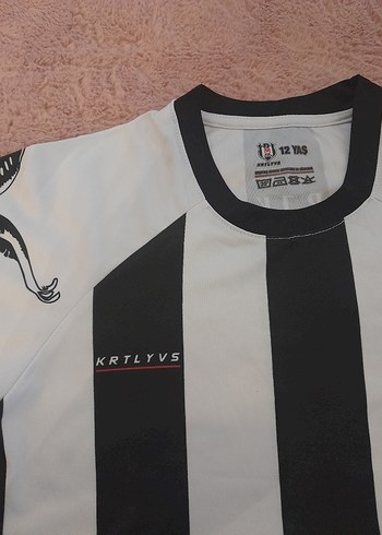 BJK Erkek çocuk Siyah Beyaz Çizgili Kısa Kollu Forma - Görsel 2