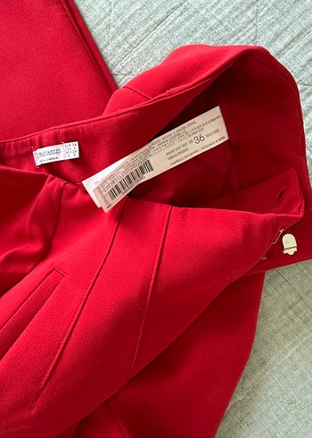 Stradivarius Kırmızı Kadın Kumaş Pantolon