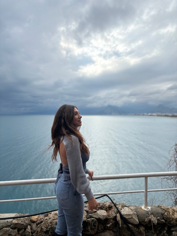 Gri Bohem Tarz Triko Kadın Kazak - Görsel 5