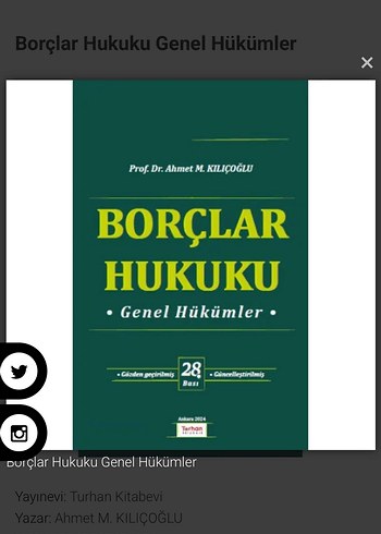 Borçlar Hukuku Genel Hükümler Kitabı