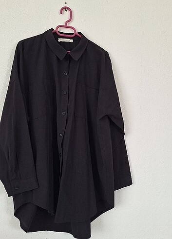 Barrels and oıl marka Çift cebli siyah gömlek  - Görsel 3
