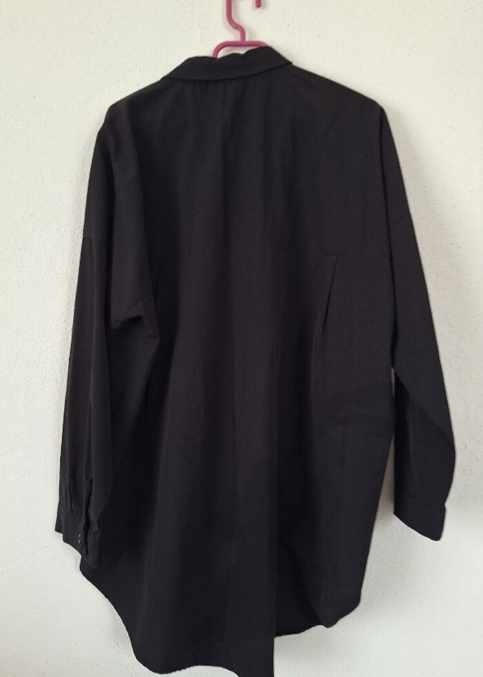 Barrels and oıl marka Çift cebli siyah gömlek  - Görsel 2