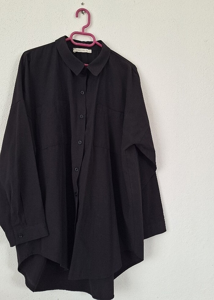 Barrels and oıl marka Çift cebli siyah gömlek  - Görsel 3