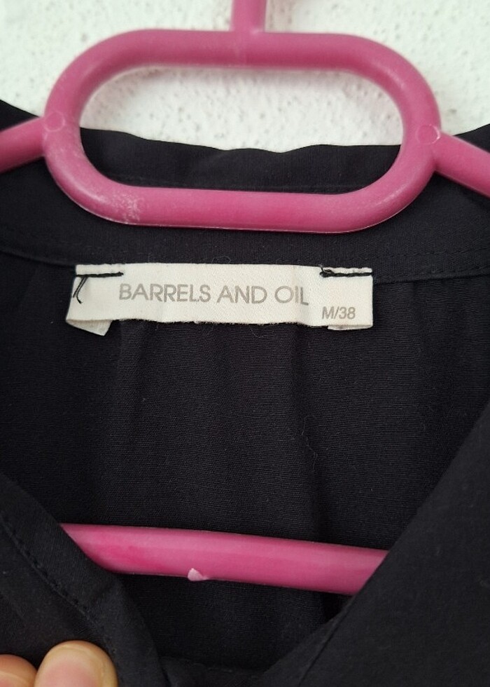 Barrels and oıl marka Çift cebli siyah gömlek  - Görsel 4