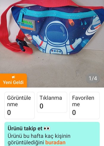 Yaygan Coral Lacivert Robot Desenli Bel Çantası - Görsel 4