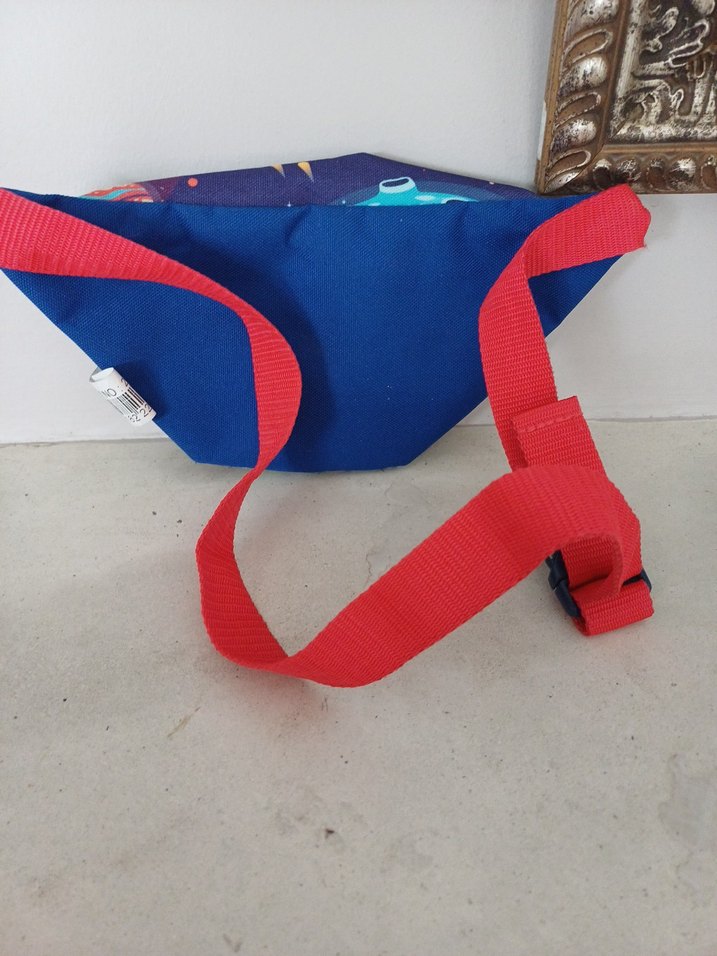 Yaygan Coral Lacivert Robot Desenli Bel Çantası - Görsel 3