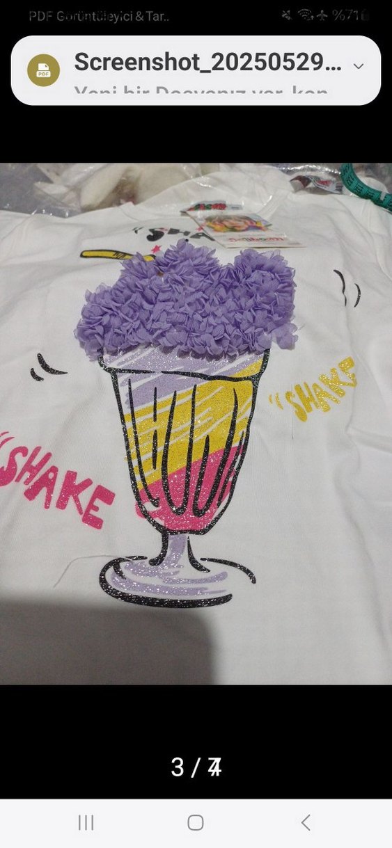 3/4 yas Kız Çocuk Parlak Mor Etek - Görsel 3