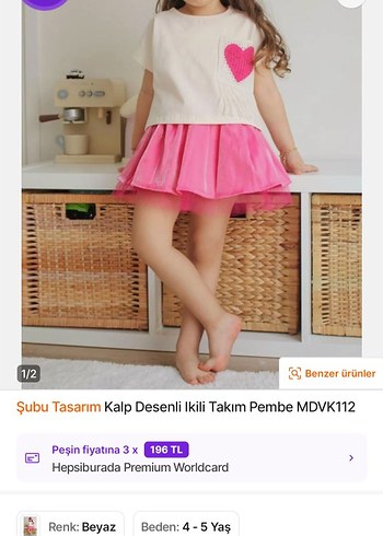 Kız Çocuk Pembe Dantel Detaylı Etek - Görsel 3