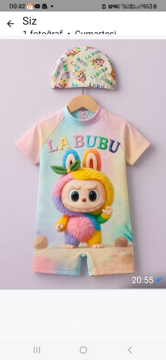 Pastel Renkli Baskılı MAYO BONELI - Görsel 5