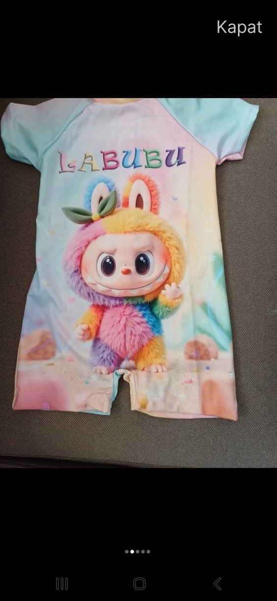 Pastel Renkli Baskılı MAYO BONELI - Görsel 4