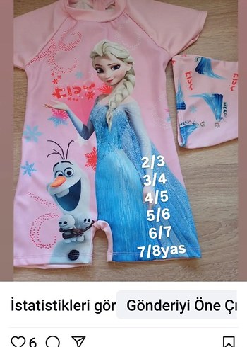 Pembe Kız Çocuk V Yaka Parlak Baskılı MAYO.. boneli - Görsel 3