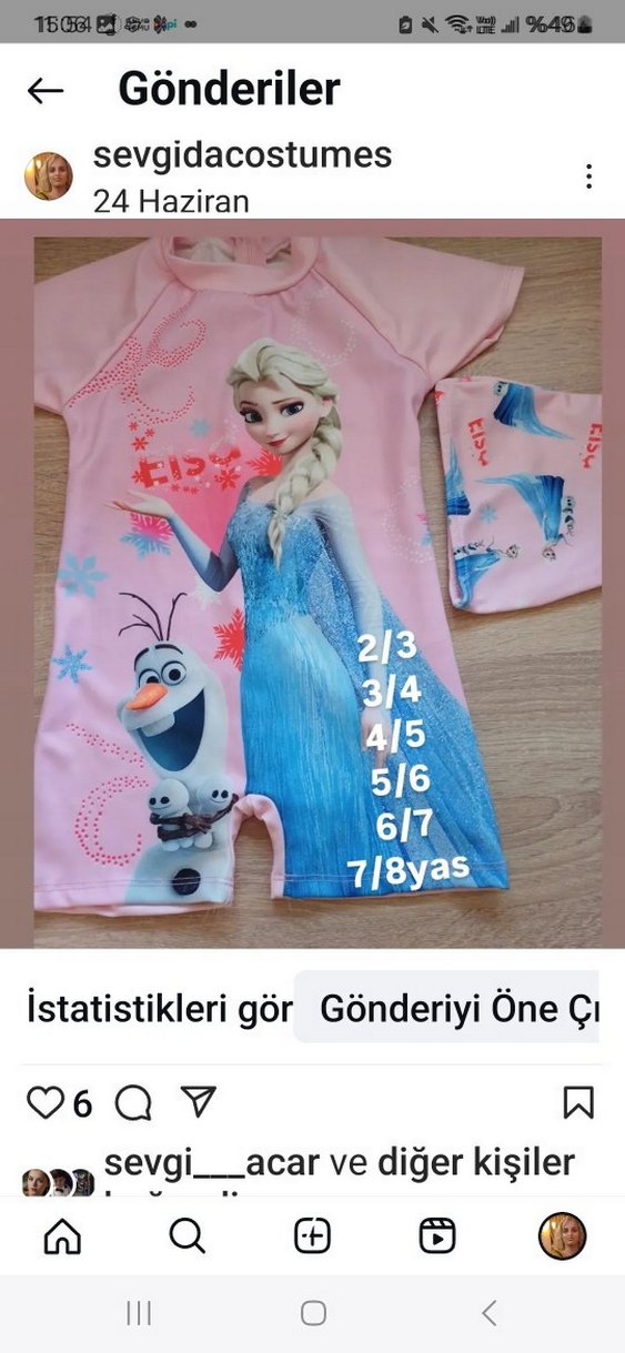 Pembe Kız Çocuk V Yaka Parlak Baskılı MAYO.. boneli - Görsel 3