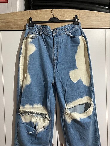 46 Beden Yırtık kot büyük beden pantolon jean