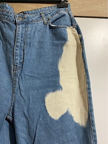 46 Beden mavi Renk Yırtık kot büyük beden pantolon jean