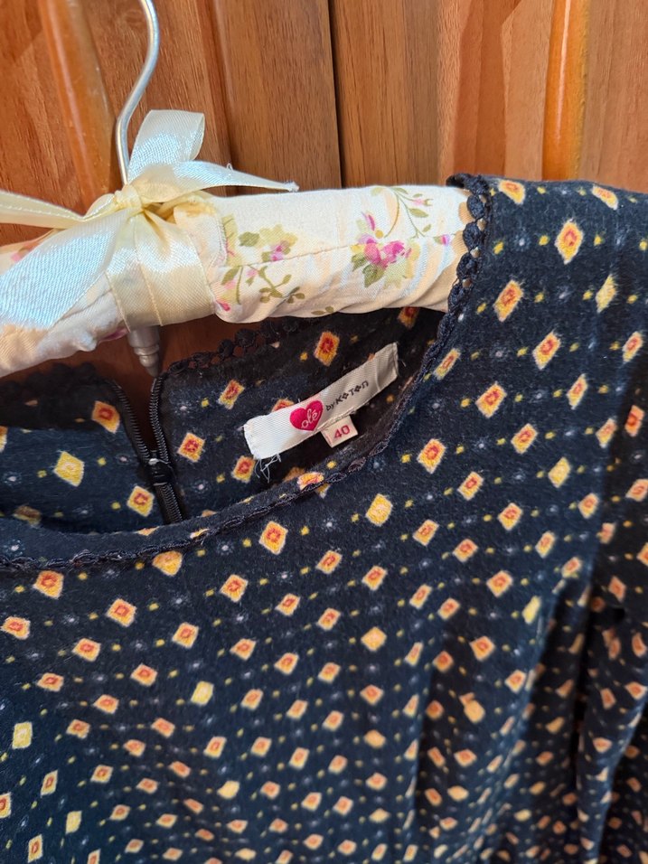 Bohem Uzun Kollu Desenli elbise - Görsel 2