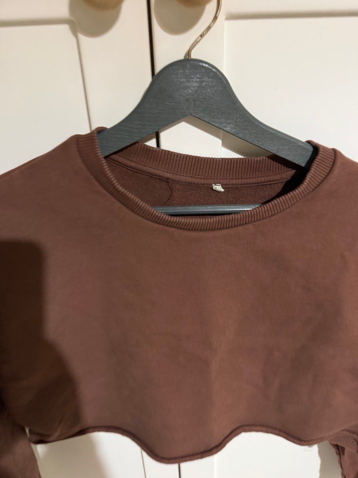 Kadın Kahverengi Uzun Kollu Sweatshirt - Görsel 2