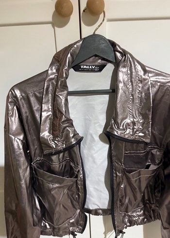 Parlak Kahverengi Deri Kadın Ceket - Görsel 2