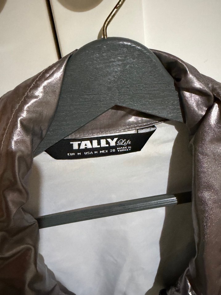 Parlak Kahverengi Deri Kadın Ceket - Görsel 3