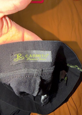 Fermuarlı Siyah Kadın Kumaş Pantolon - Görsel 2