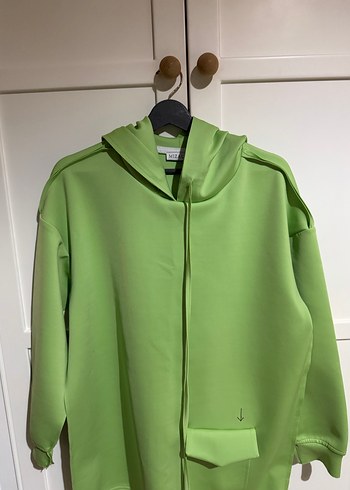 Yeşil Oversize Mini Sweatshirt - Görsel 3