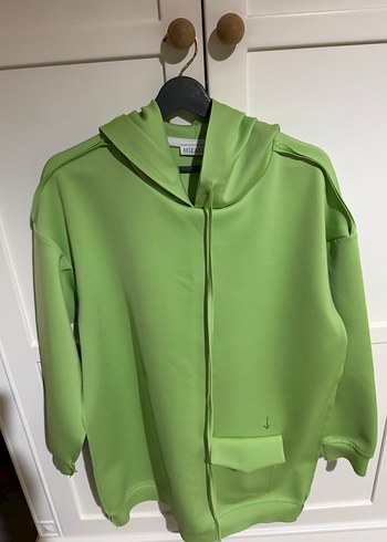 Yeşil Oversize Mini Sweatshirt - Görsel 2