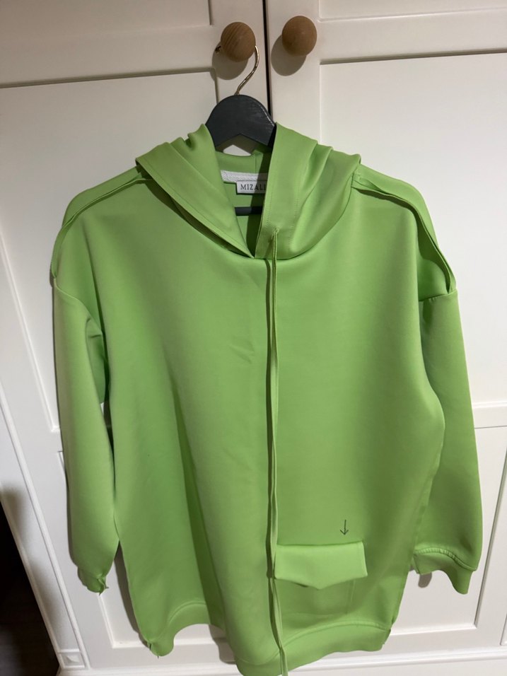 Yeşil Oversize Mini Sweatshirt - Görsel 2