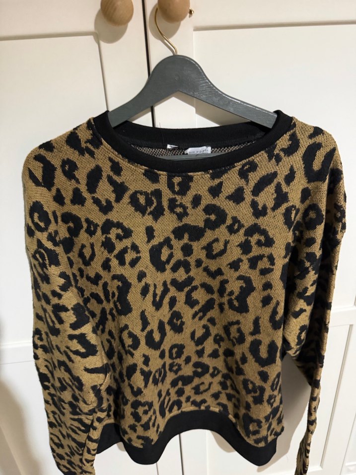 Kahverengi Leopar Desenli Kadın Kumaş Pantolon - Görsel 3